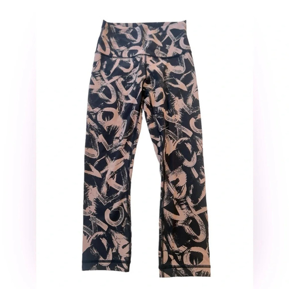 Lululemon wunder under high rise graffiti crop leggings size 4 like new. - Picture 3 of 6